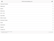 Tablet Screenshot of performancecatalog.com